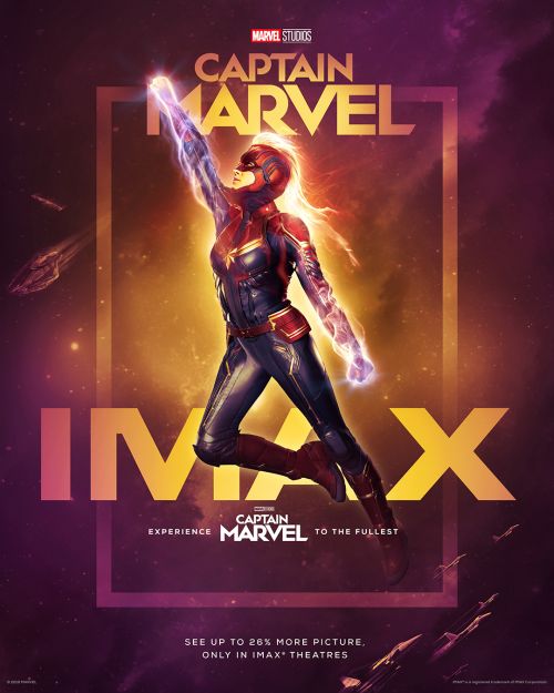 CAPTAIN MARVEL in den IMAX-Kinos - Artwork mit Brie Larson